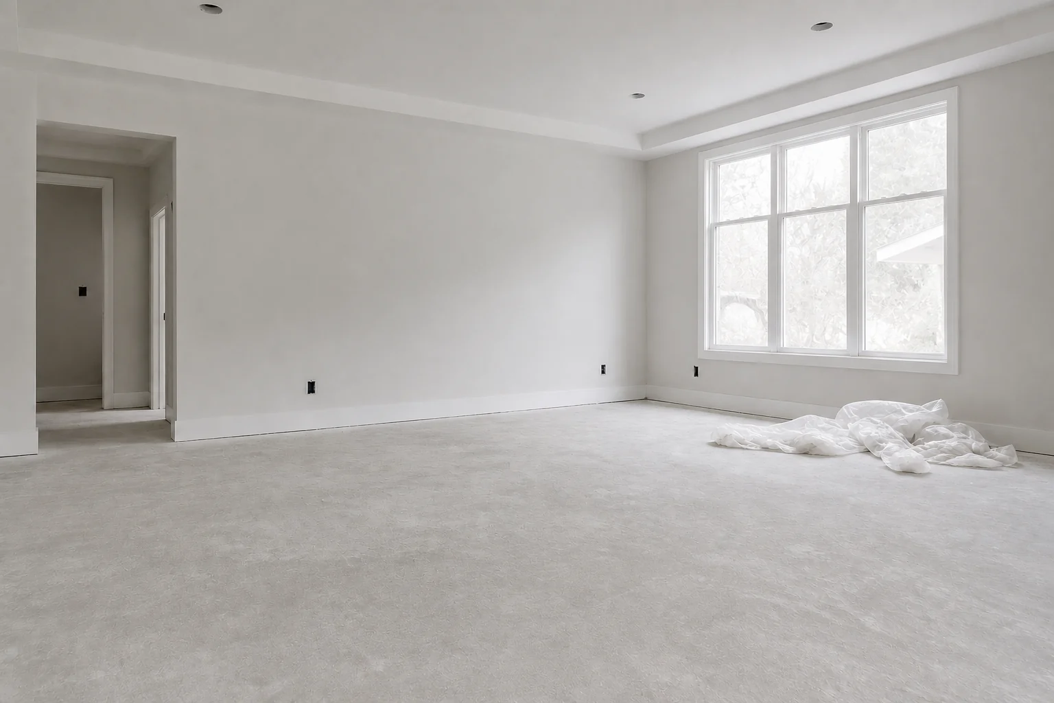 The same illustrative post-construction cleaning scene after cleaning