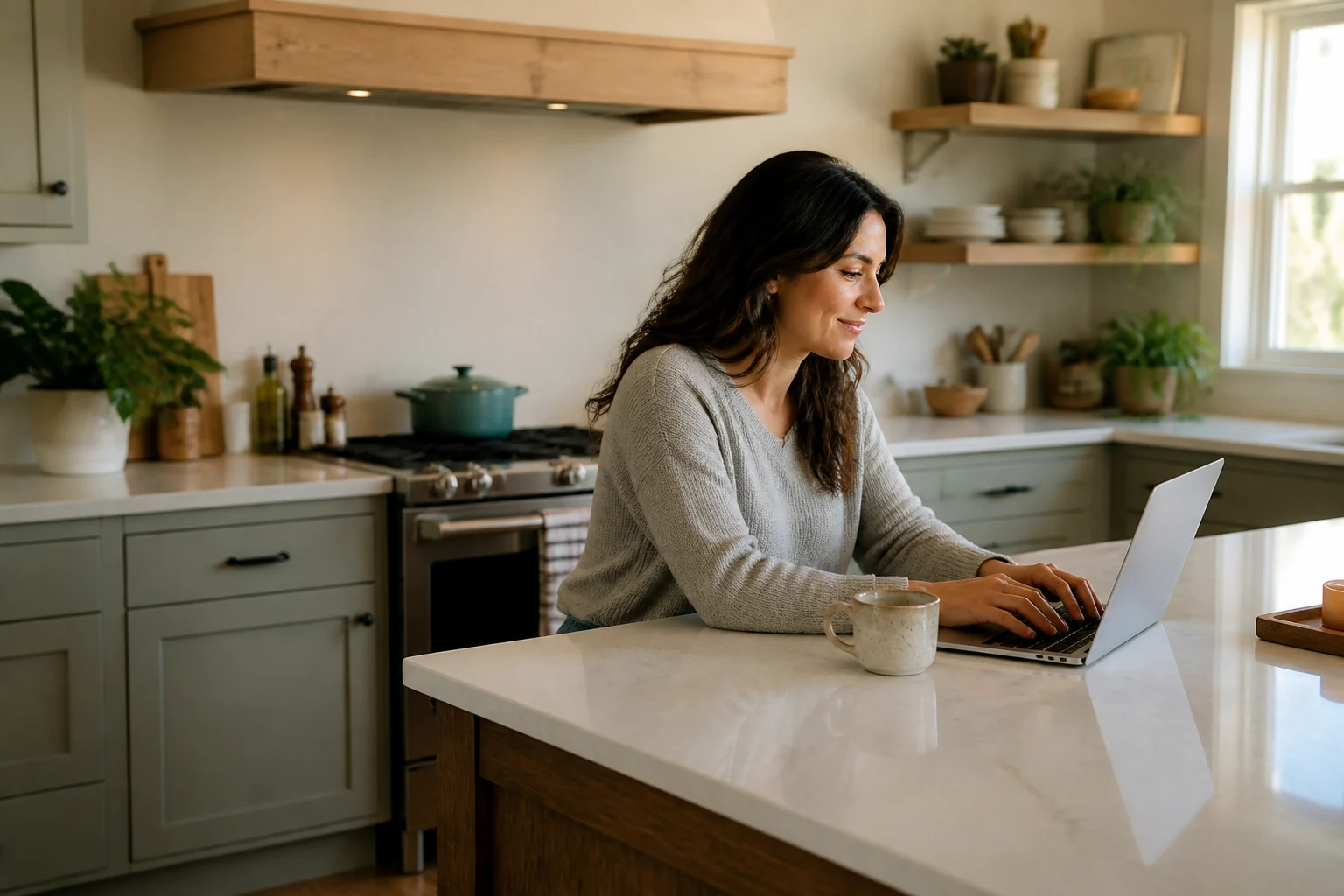 Cleaning professional preparing a home for a detailed service estimate