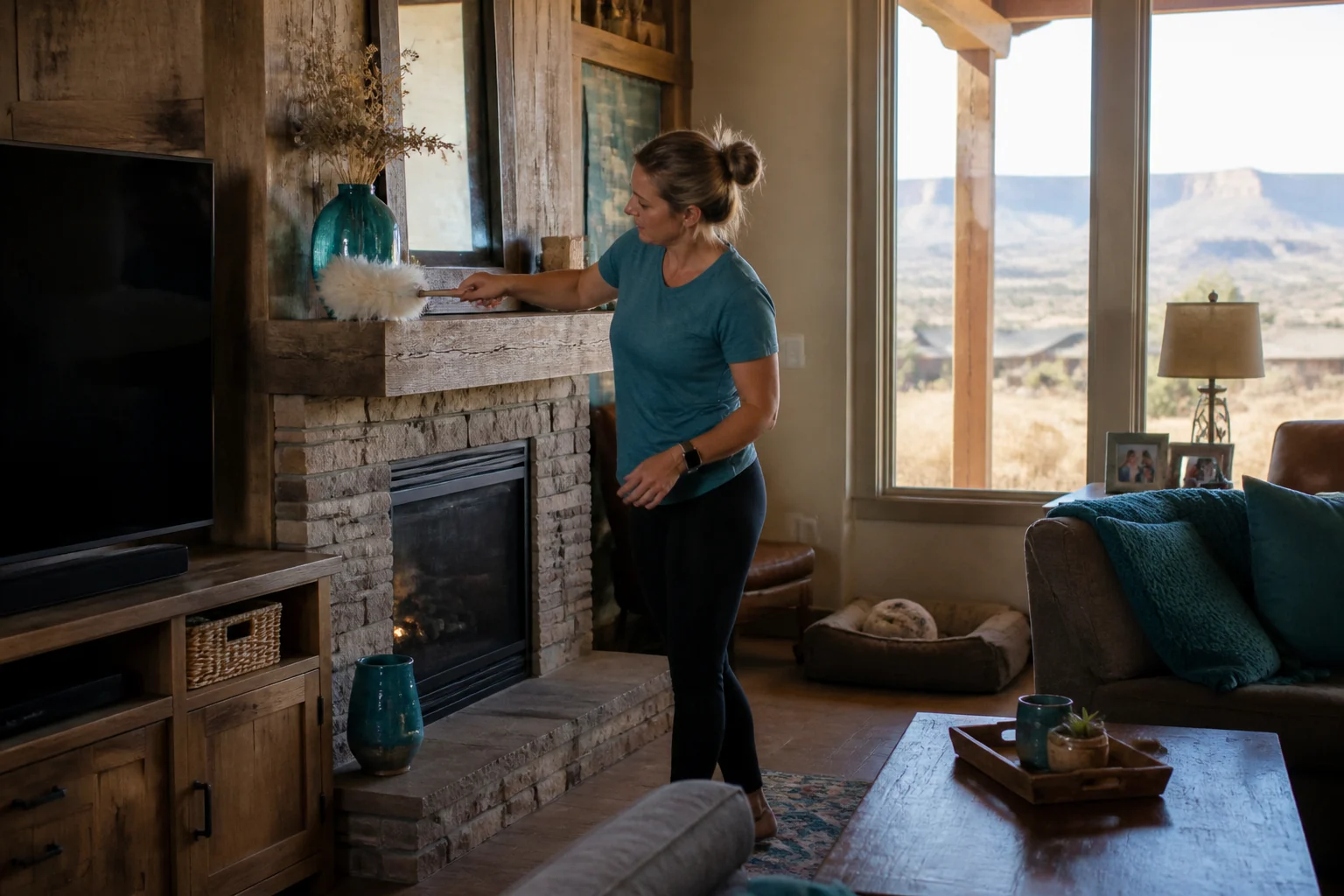 Residential cleaning scene grounded in Grand Junction property styles