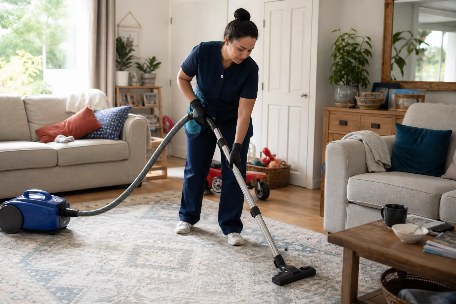 House Cleaning in a cared-for home or workplace