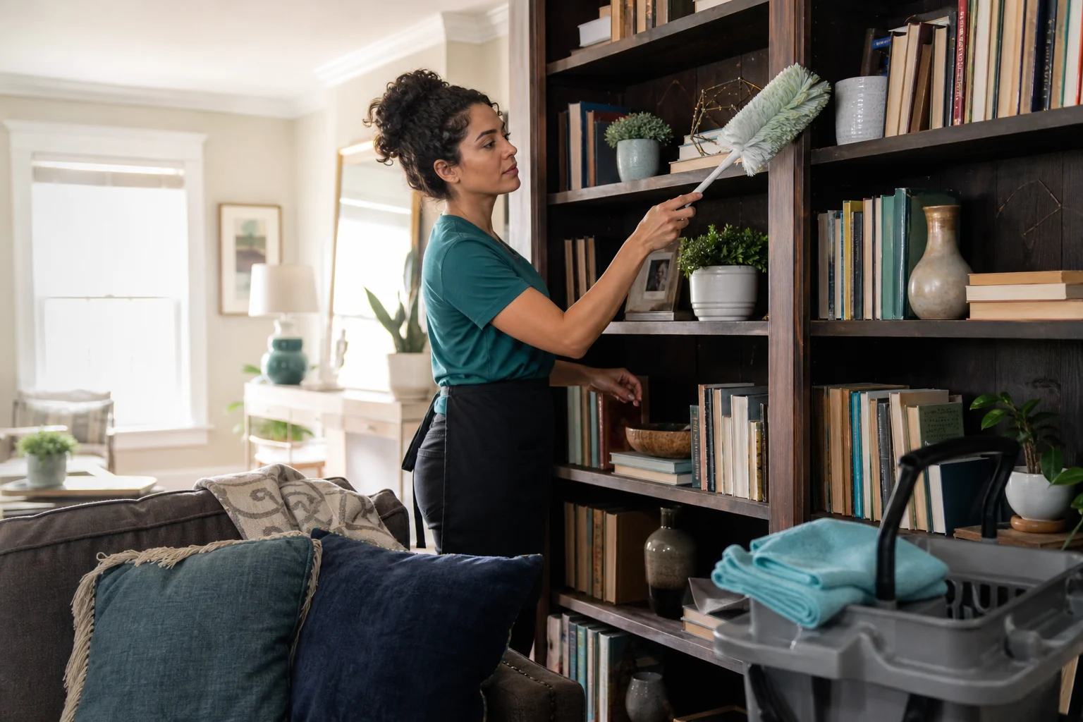 Recurring House Cleaning in a cared-for home or workplace