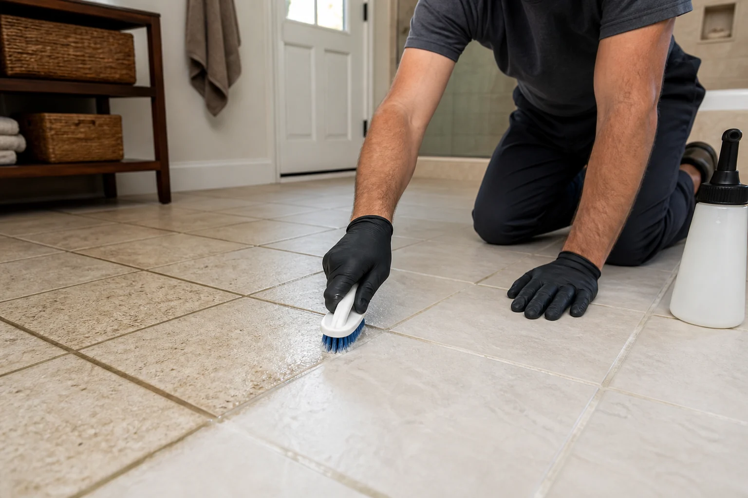 Tile & Grout Cleaning in a cared-for home or workplace